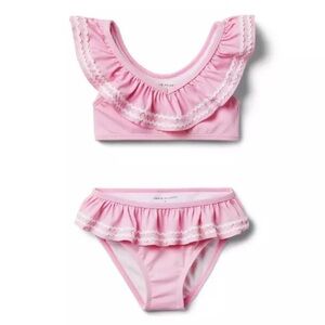 Janie and Jack Pink Ruffle Swimwear
